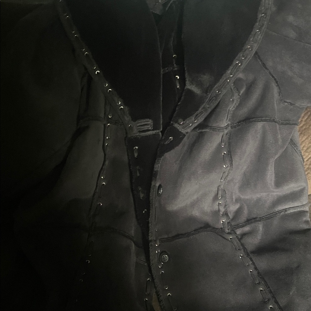 Dennis Basso Black Leather Jacket